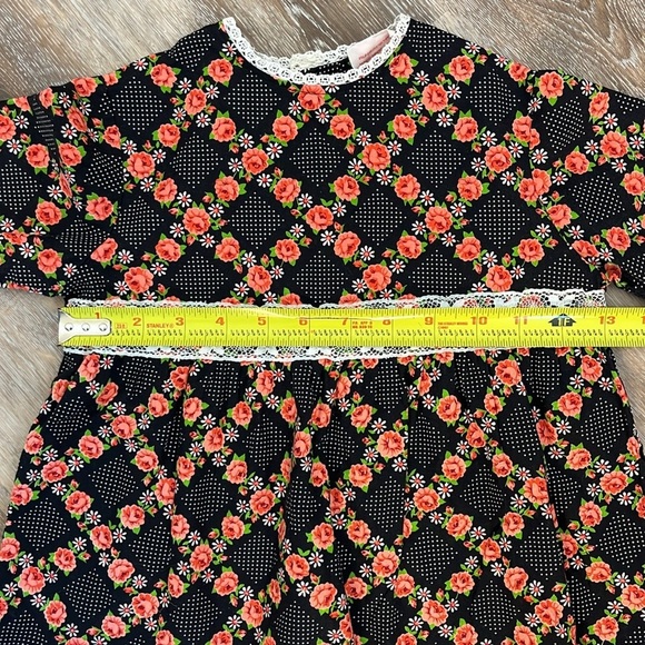 Toddler Girl Vintage Montgomery Ward Dress Rose Buds Daisies Lace Size 24 month? - Picture 7 of 11